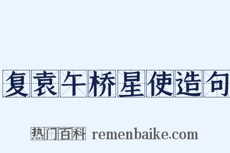 复袁午桥星使造句是什么意思的图片